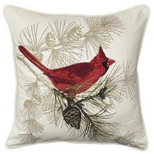 Load image into Gallery viewer, Cardinal Embroidered 20&quot; Pillow Feather Down Insert
