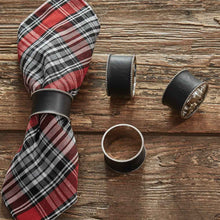 Load image into Gallery viewer, Black Beaded Cuff Napkin Ring - Set of 4
