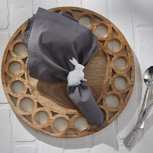 Load image into Gallery viewer, Hammered Metal Rabbit Napkin Ring - Set of 4
