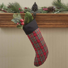 Load image into Gallery viewer, Tartan &amp; Black Check Stocking
