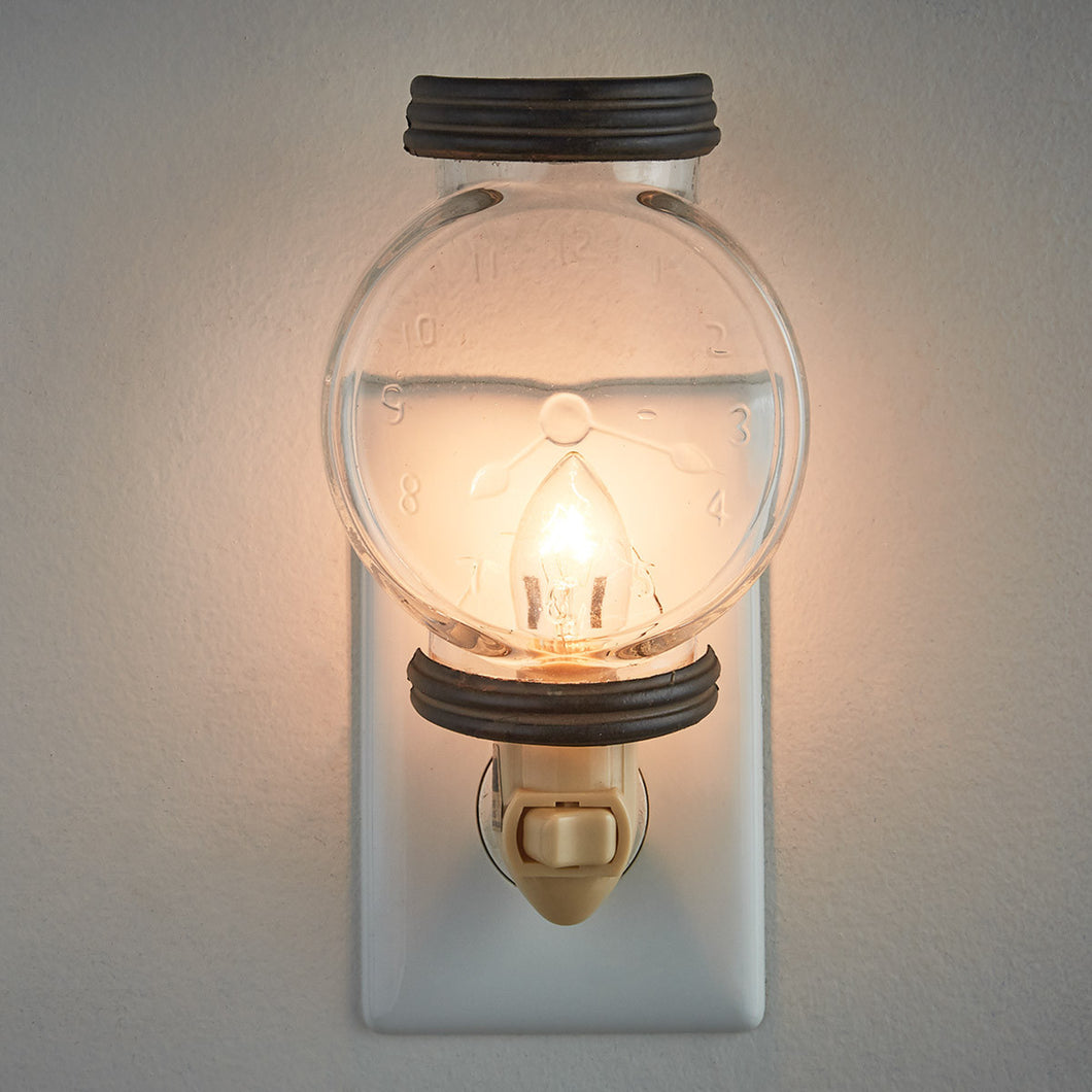 Glass Clock Night Light