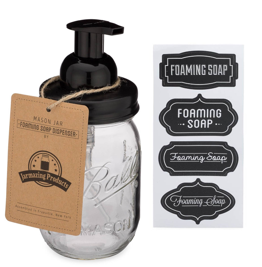 Mason Jar Foaming Soap Dispenser - With 16oz Ball Mason Jar