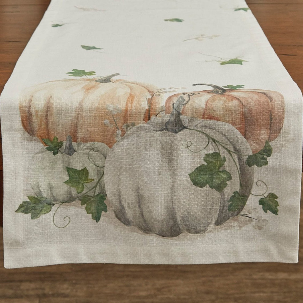 Water Color Pumpkin Table Runner - 72