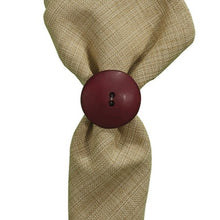 Load image into Gallery viewer, Button Napkin Ring Round - Red - Set of 12
