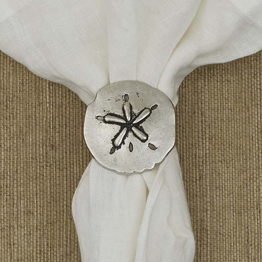Sand Dollar Napkin Ring - Set of 4