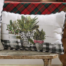 Load image into Gallery viewer, Winter Pines 12&quot;x20&quot; Print Pillow Set - Polyester Feather
