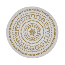 Load image into Gallery viewer, Gold Medallion Printed Round Placemat - Set of 4
