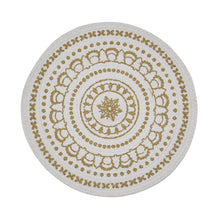 Load image into Gallery viewer, Gold Medallion Printed Round Placemat - Set of 4
