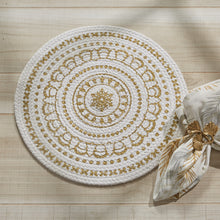 Load image into Gallery viewer, Gold Medallion Printed Round Placemat - Set of 4
