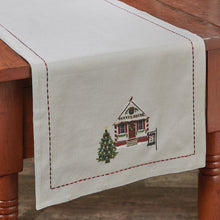 Load image into Gallery viewer, Visit to Santa Table Runner - 36&quot;L
