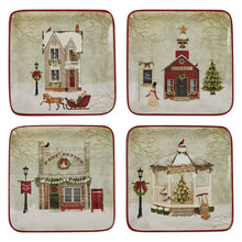 Load image into Gallery viewer, Vintage Town Square Salad Plate - Set of 4
