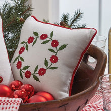 Load image into Gallery viewer, Greenhow Tartan Embroidered Wreath 10&quot; Pillow - Set of 2
