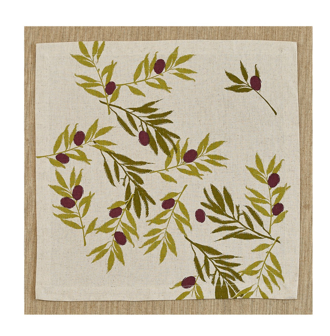Olives Printed Napkin - Set of 12