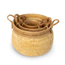 Load image into Gallery viewer, Natural Bamboo Lanai Baskets (Set of 3)
