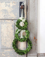 Load image into Gallery viewer, Preserved Boxwood Wreaths with Ivory Ribbon (Set of 3)
