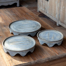 Load image into Gallery viewer, Aged Metal Display Platforms (Set of 3)
