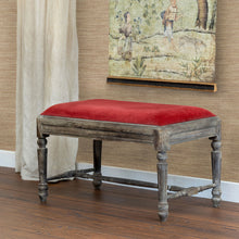 Load image into Gallery viewer, Manor Cotton Velvet Upholstered Bench
