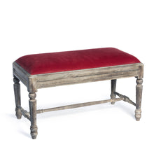 Load image into Gallery viewer, Manor Cotton Velvet Upholstered Bench
