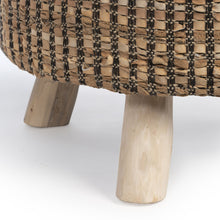 Load image into Gallery viewer, Woven Recycled Leather Stool
