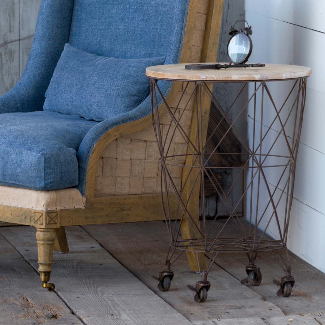 Wire Bin Table