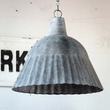 Load image into Gallery viewer, Fluted Galvanized Pendant Light Fixture
