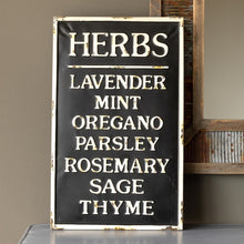 Load image into Gallery viewer, Metal Herb Sign
