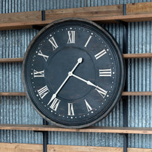 Load image into Gallery viewer, Aged Metal Bank Clock
