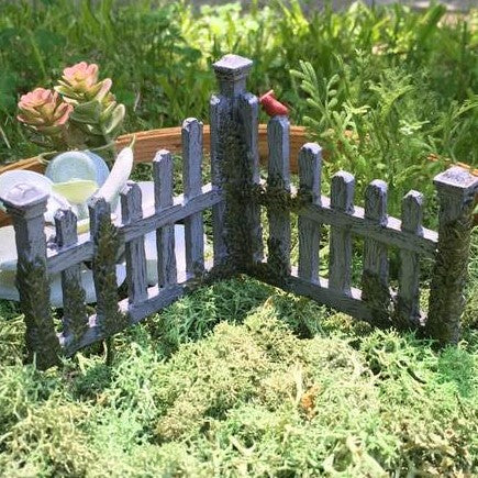Fairy Garden Grey Corner Fence