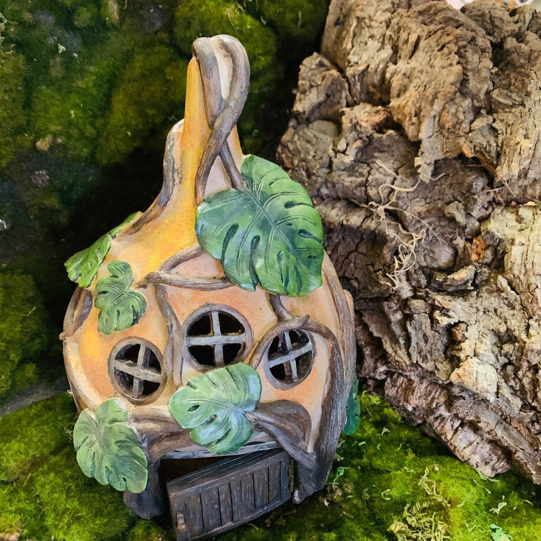 Resin Leaf Fairy House