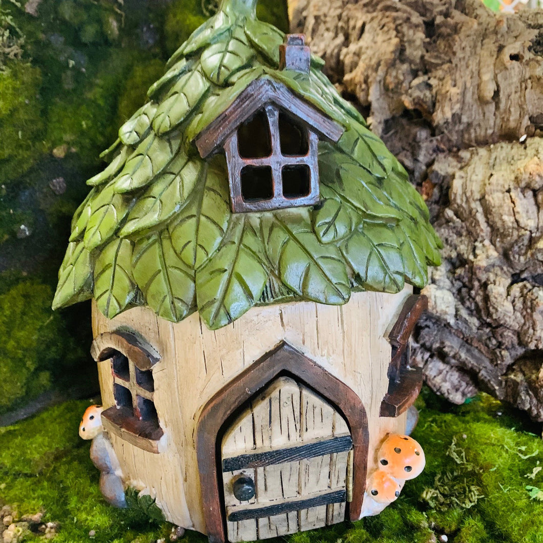 Leaf Top Fairy Garden House