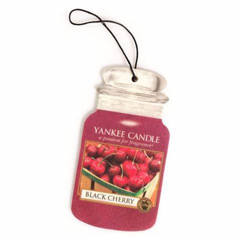 Yankee Candle Classic Car Jar Hanging Air Freshener, Black Cherry Scent