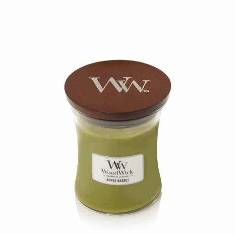 Woodwick Candle Apple Basket by Yankee Small Hourglass Jar 3.4 oz