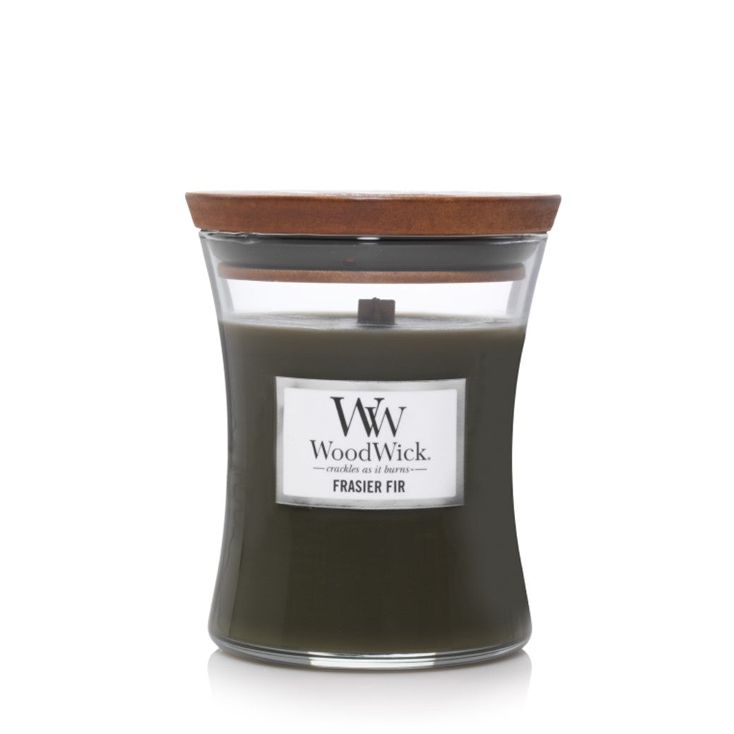 Woodwick Candle Fraiser Fir by Yankee Medium Hourglass Jar 9.7 oz