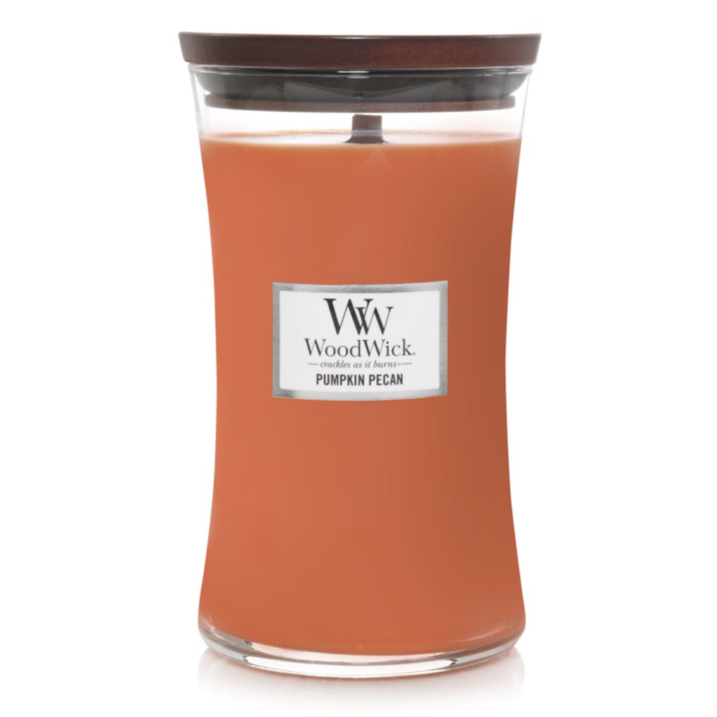 Woodwick Candle Pumpkin Pecan by Yankee Large Hourglass Jar 21.5 oz