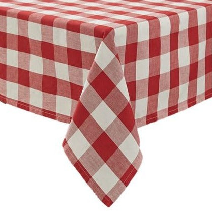 Wicklow Check Tablecloth - Red & Cream