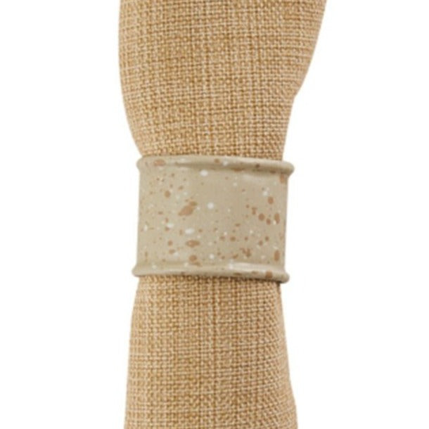 Granite Enamelware Napkin Ring - Sandstone - Set of 4