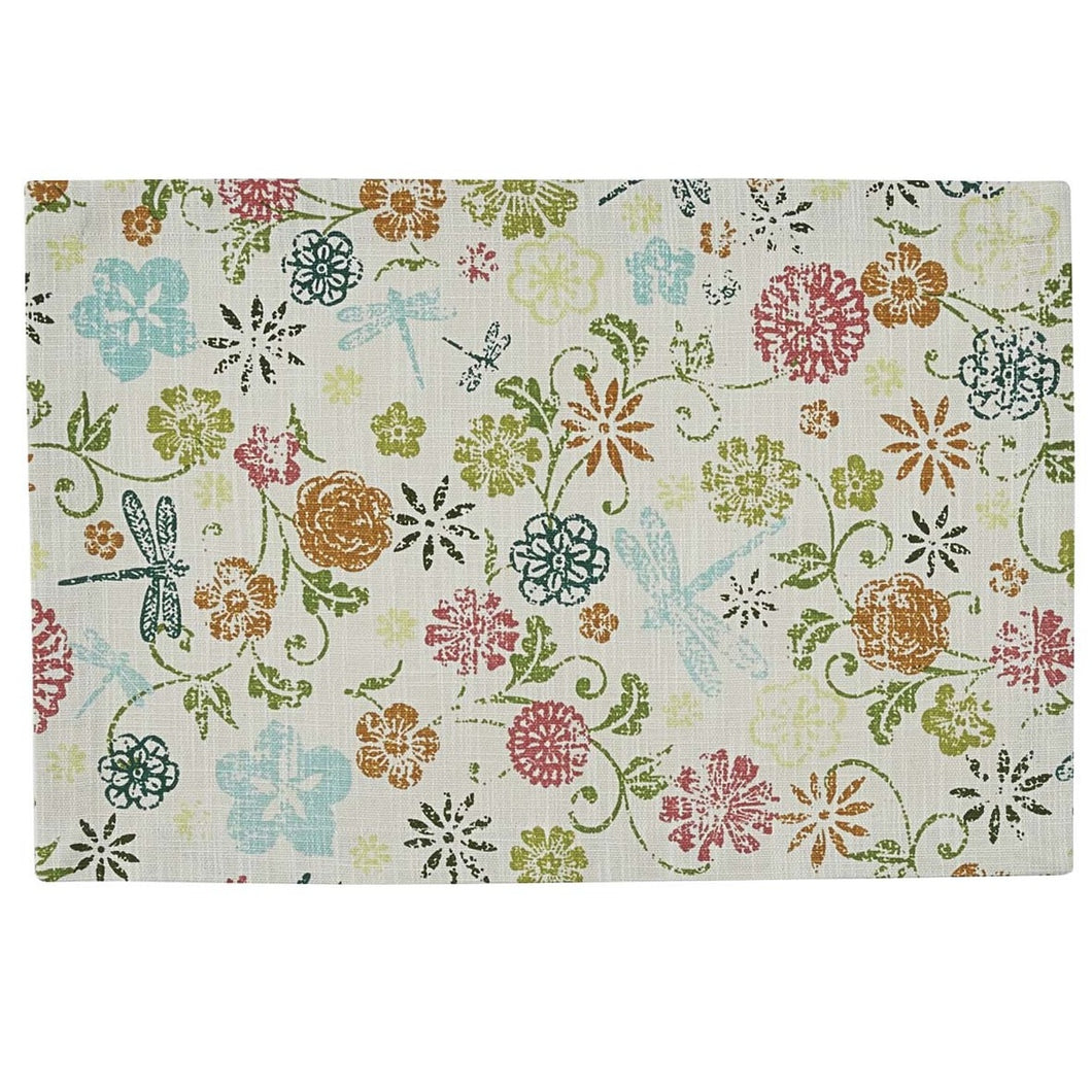 Dragonfly Floral Placemat - Set of 12