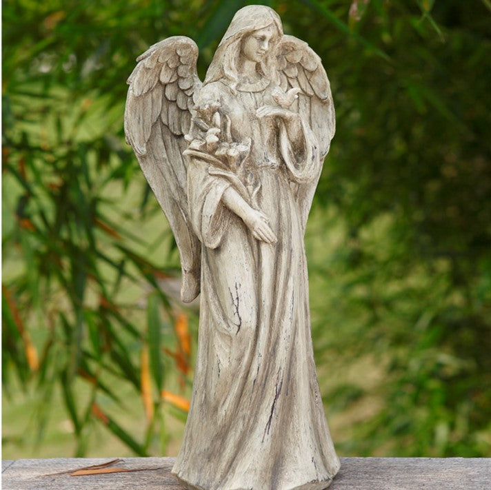 Garden Angel with Flower