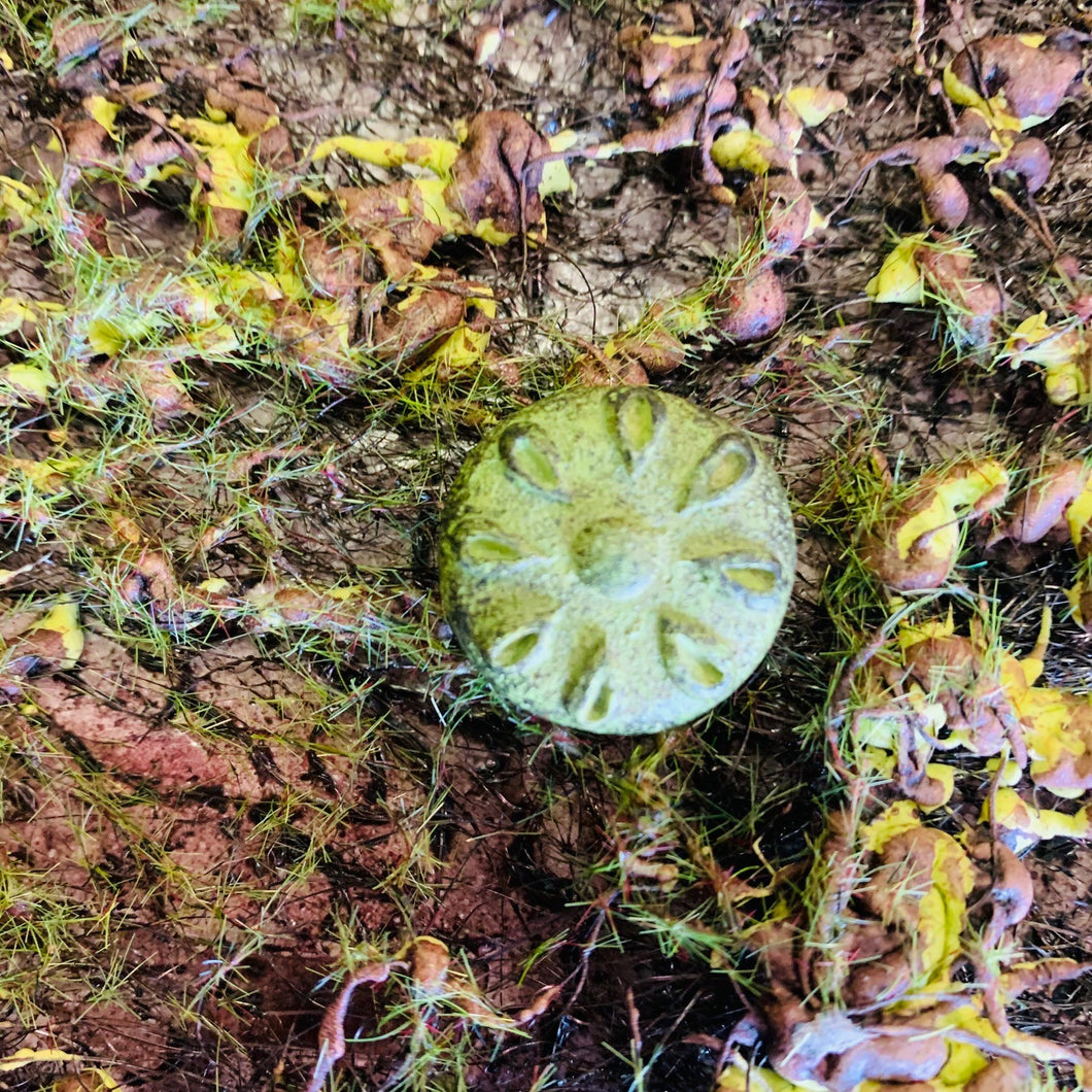 Fairy Garden Green Floral Stone
