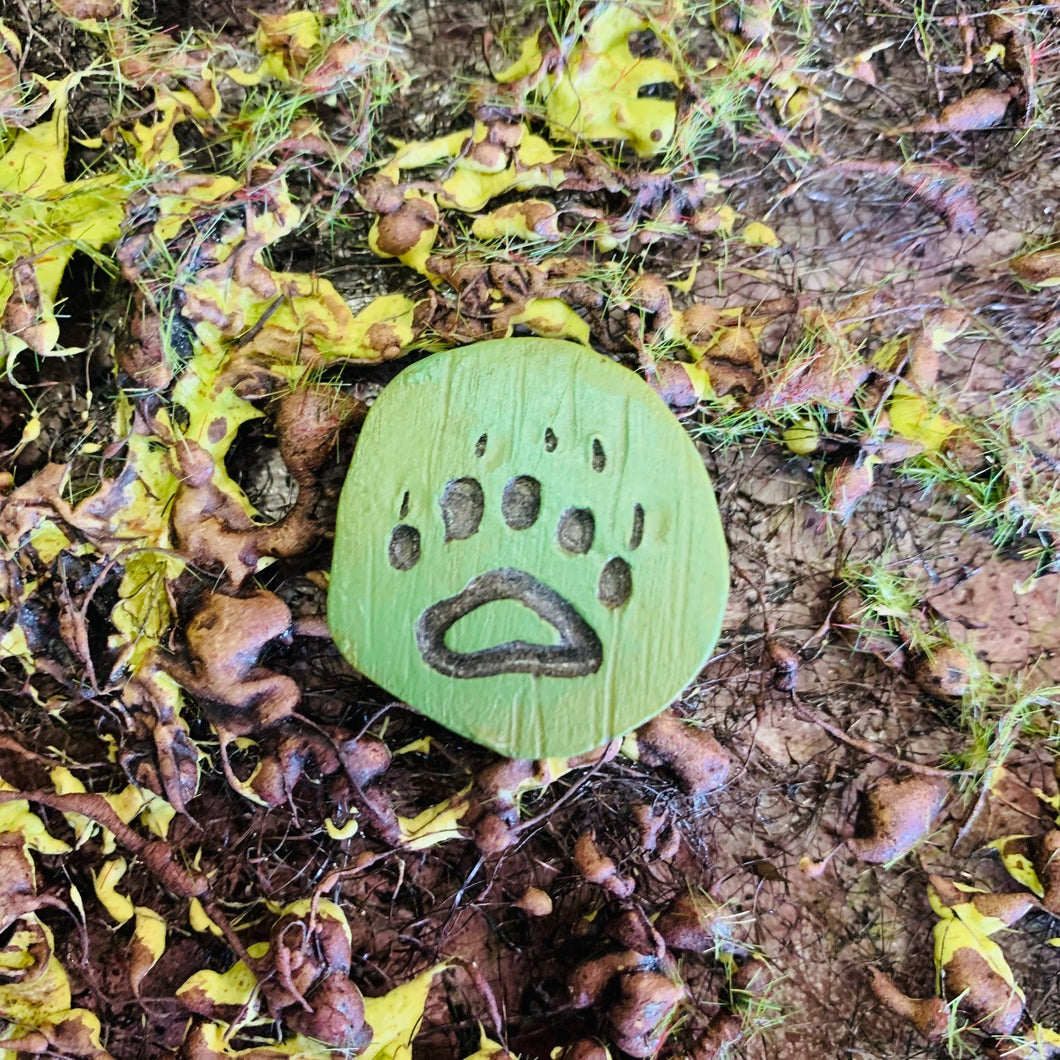 Fairy Garden Bear Paw Stone