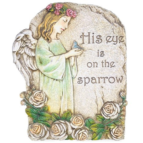Angel with Sparrow Plaque